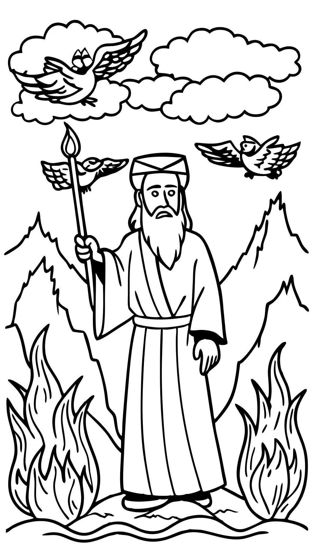 elijah coloring page